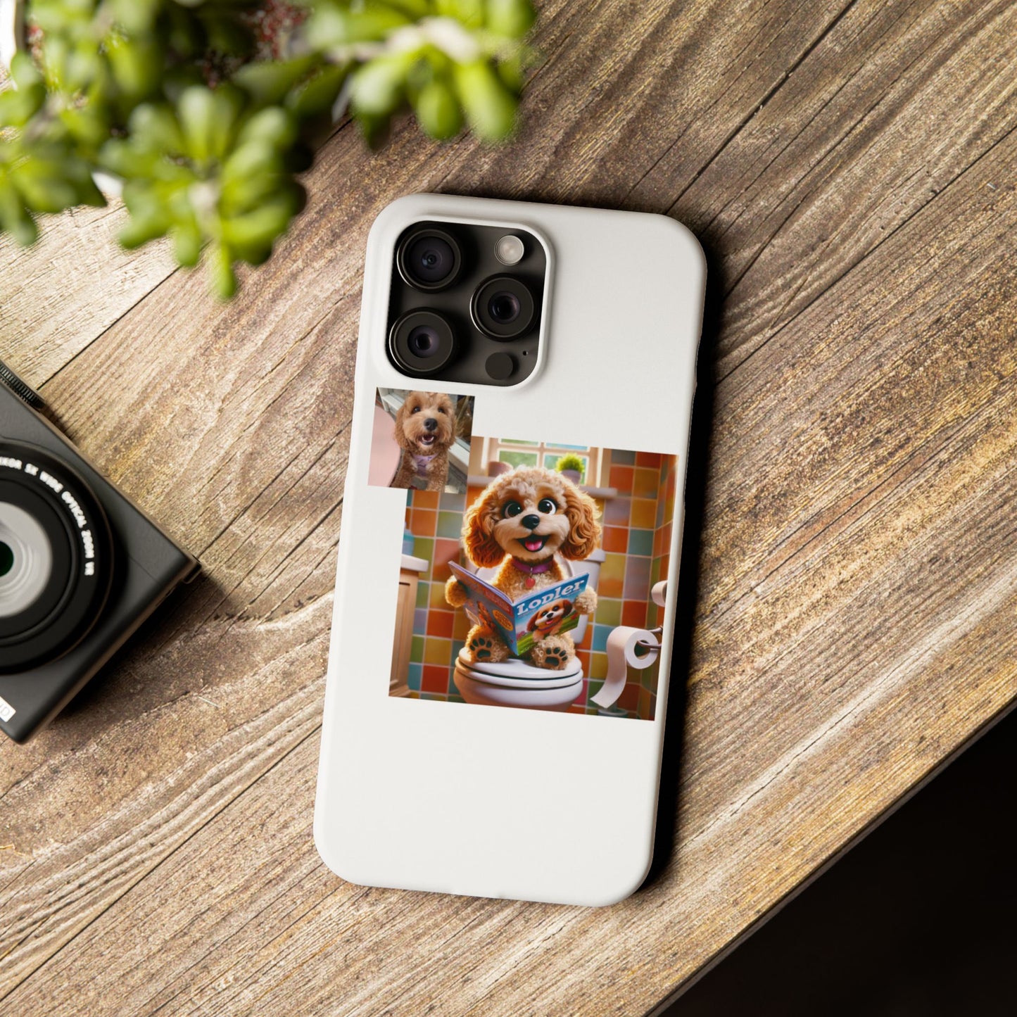 Custom Pet Portrait Slim Phone Case | Funny Pet Gift