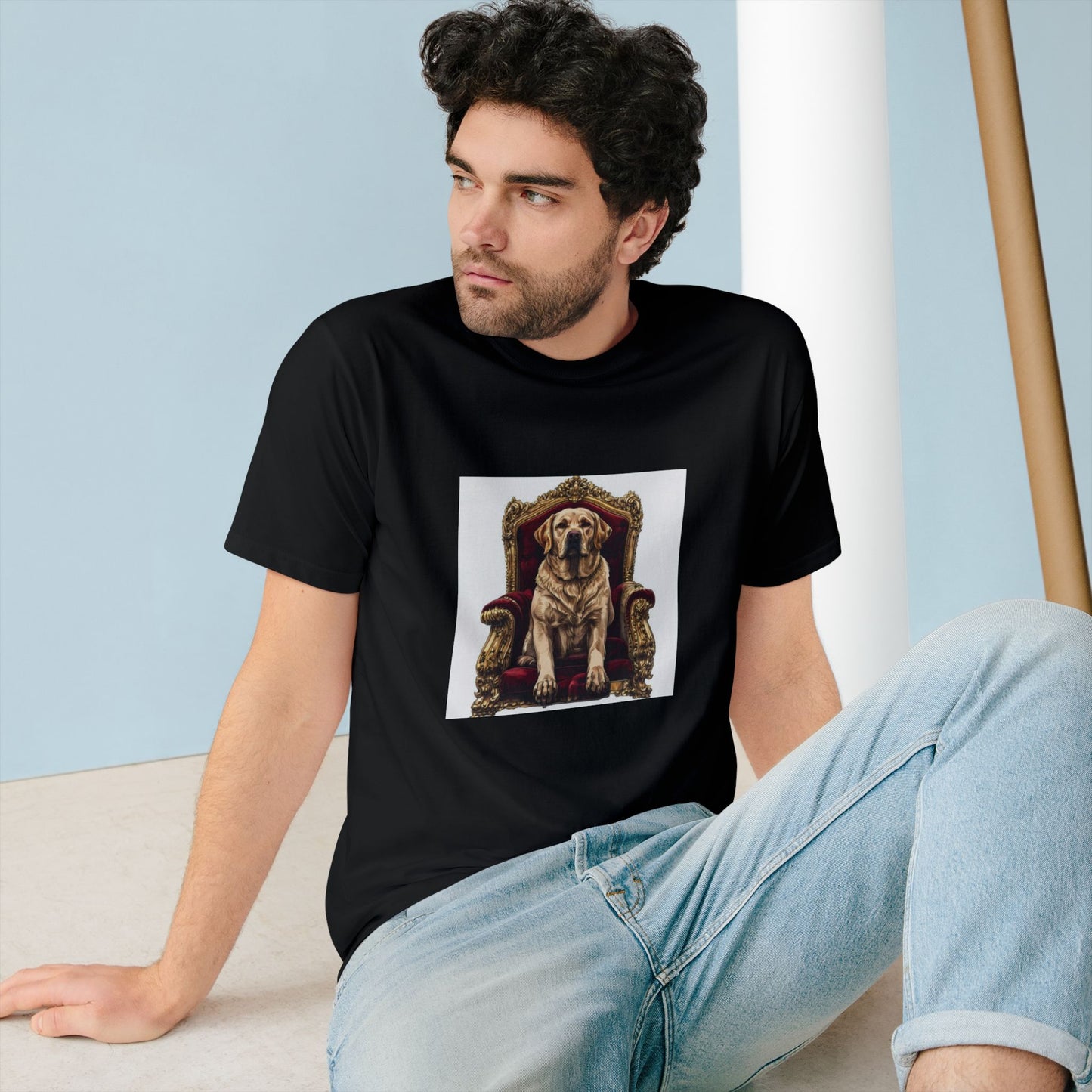 Custom Pet Portrait Organic Unisex T-Shirt | Funny Pet Gift