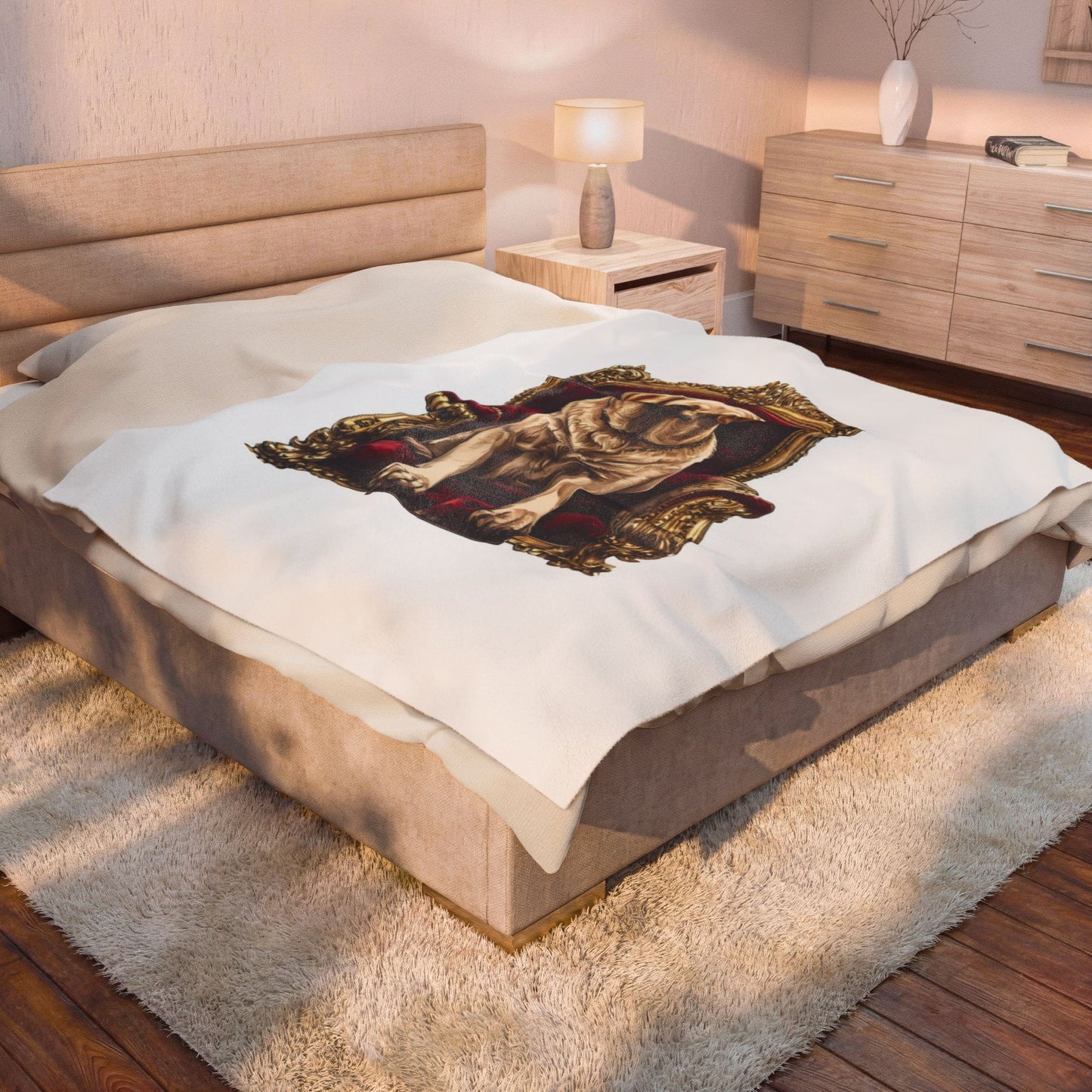 Custom Pet Portrait Fleece Blanket | Funny Pet Gift