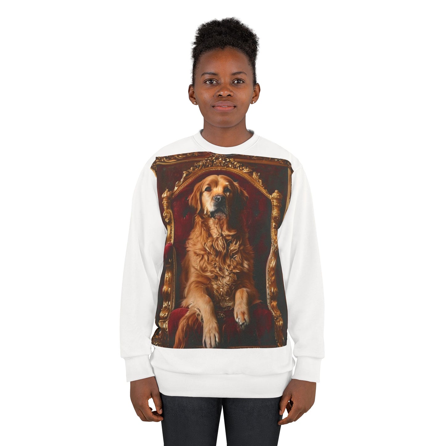 Custom Pet Portrait All-Over Print Sweatshirt | Funny Pet Gift