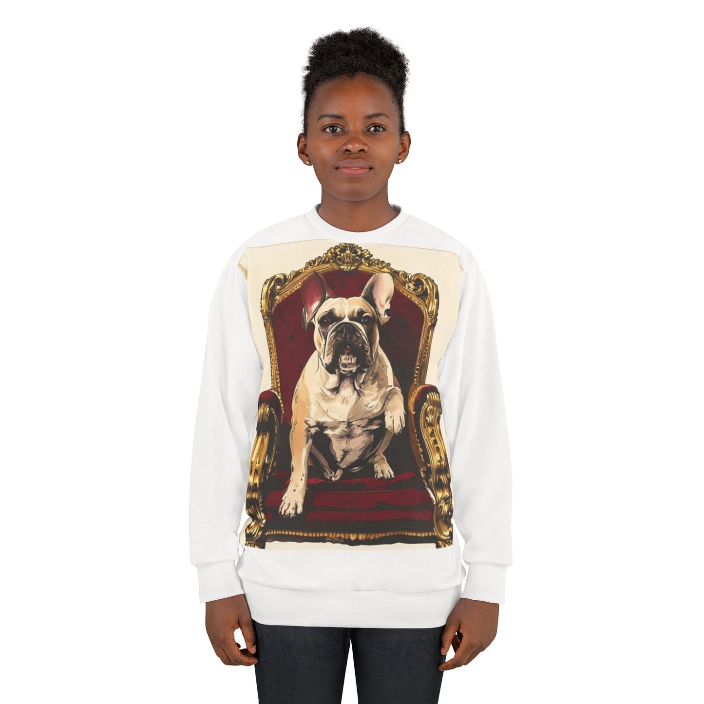 Custom Pet Portrait All-Over Print Sweatshirt | Funny Pet Gift