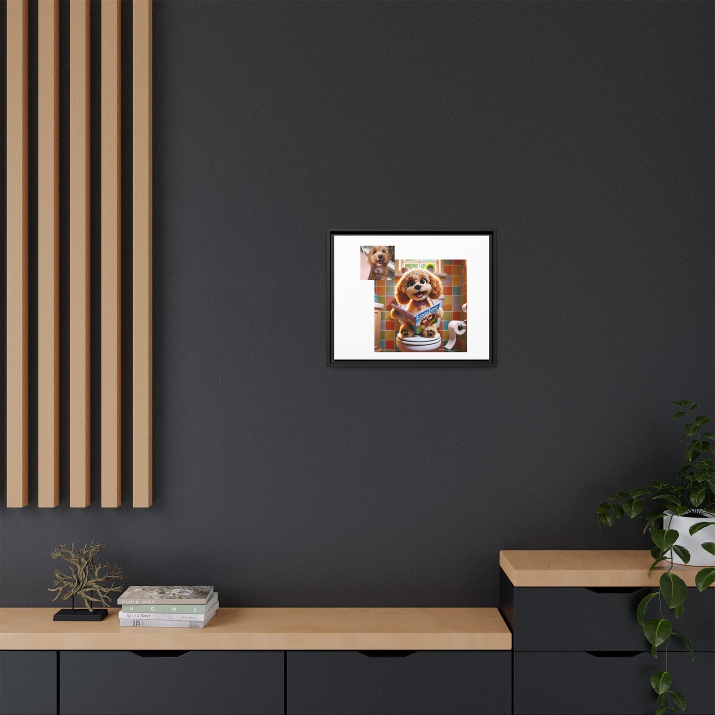 Custom Pet Portrait Framed Matte Canvas Print | Funny Pet Gift
