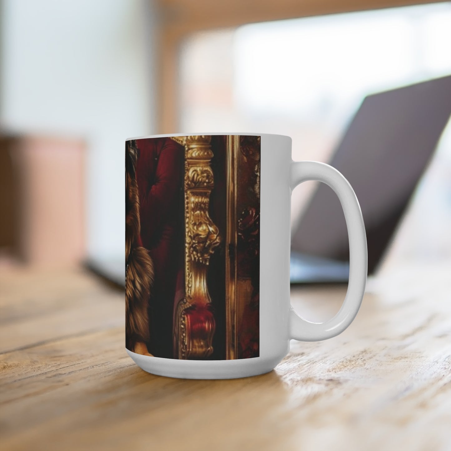Custom Pet Portrait 15Oz Ceramic Mug | Funny Pet Gift