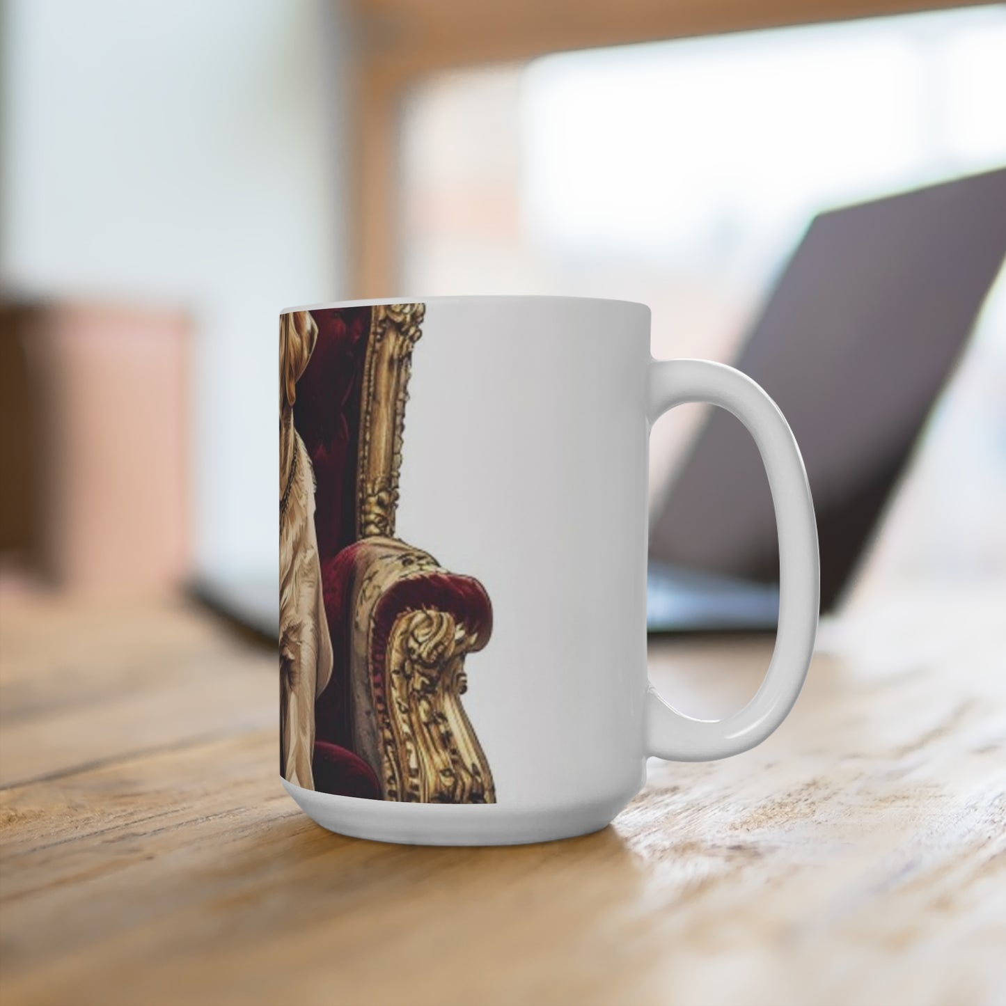 Custom Pet Portrait 15Oz Ceramic Mug | Funny Pet Gift