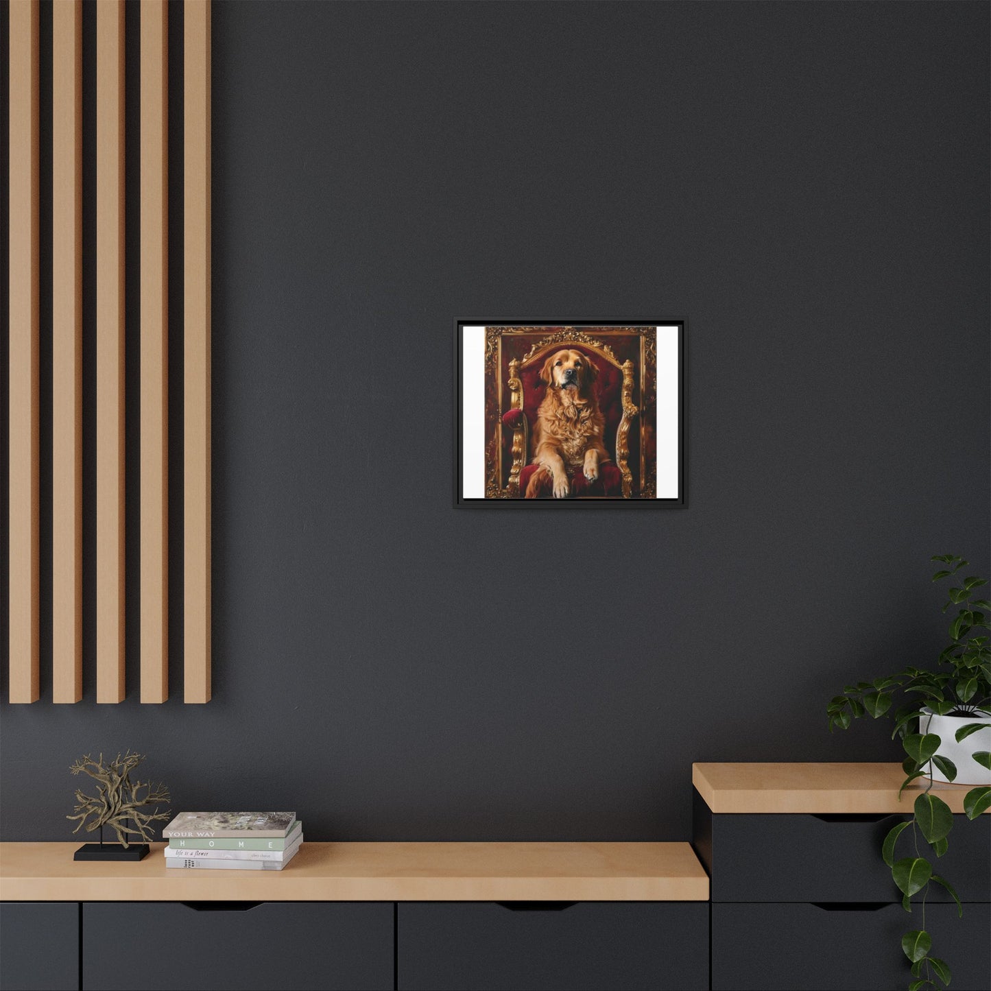 Custom Pet Portrait Framed Matte Canvas Print | Funny Pet Gift
