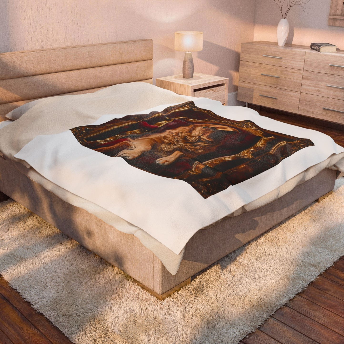 Custom Pet Portrait Fleece Blanket | Funny Pet Gift