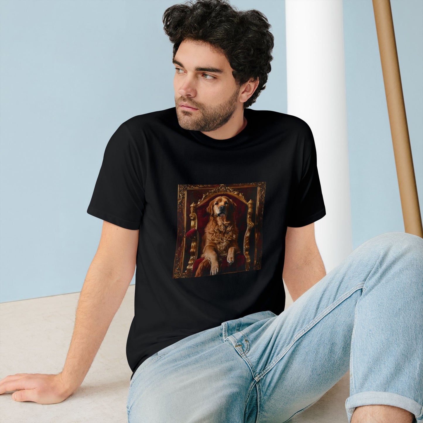 Custom Pet Portrait Organic Unisex T-Shirt | Funny Pet Gift