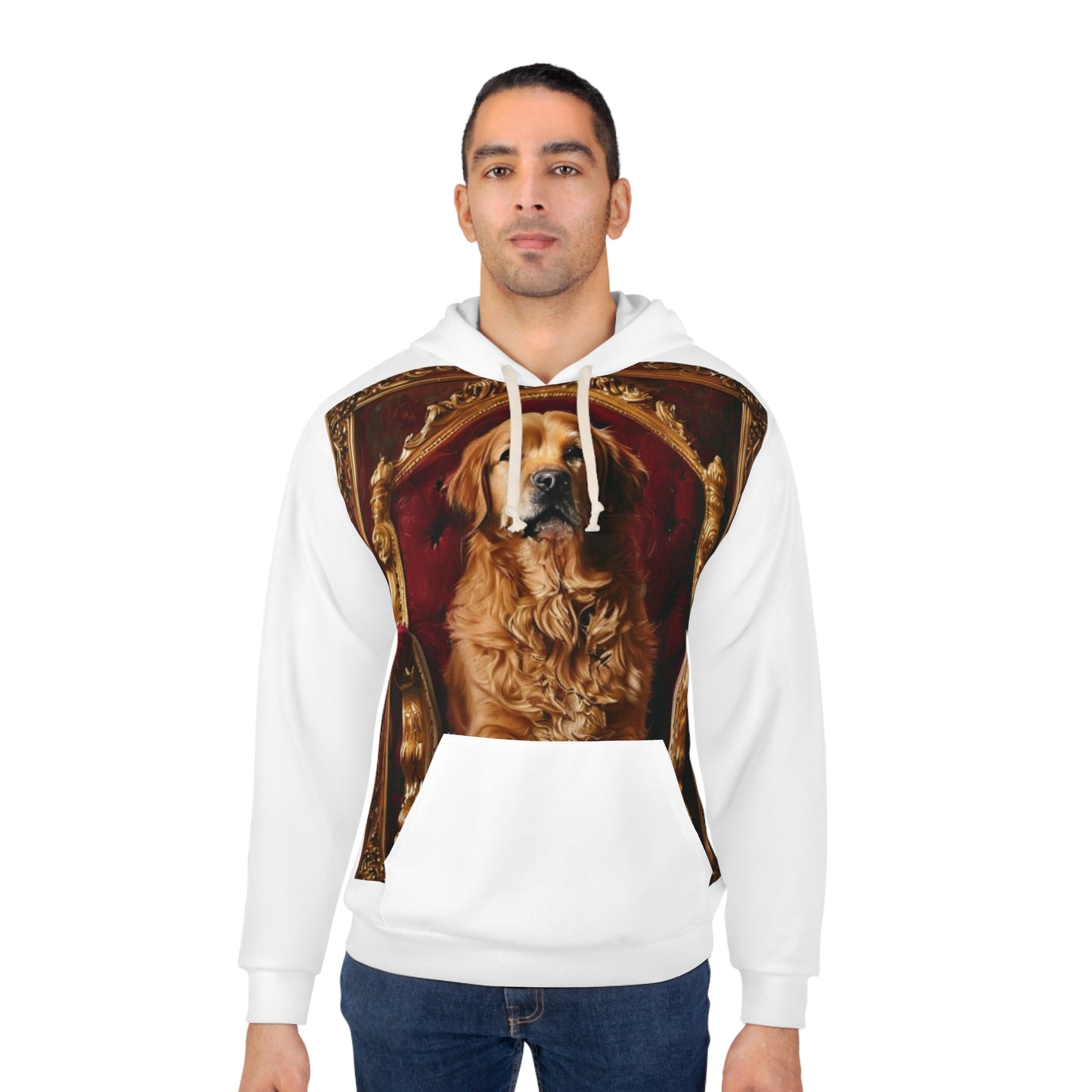 Custom Pet Portrait All-Over Print Pullover Hoodie | Funny Pet Gift