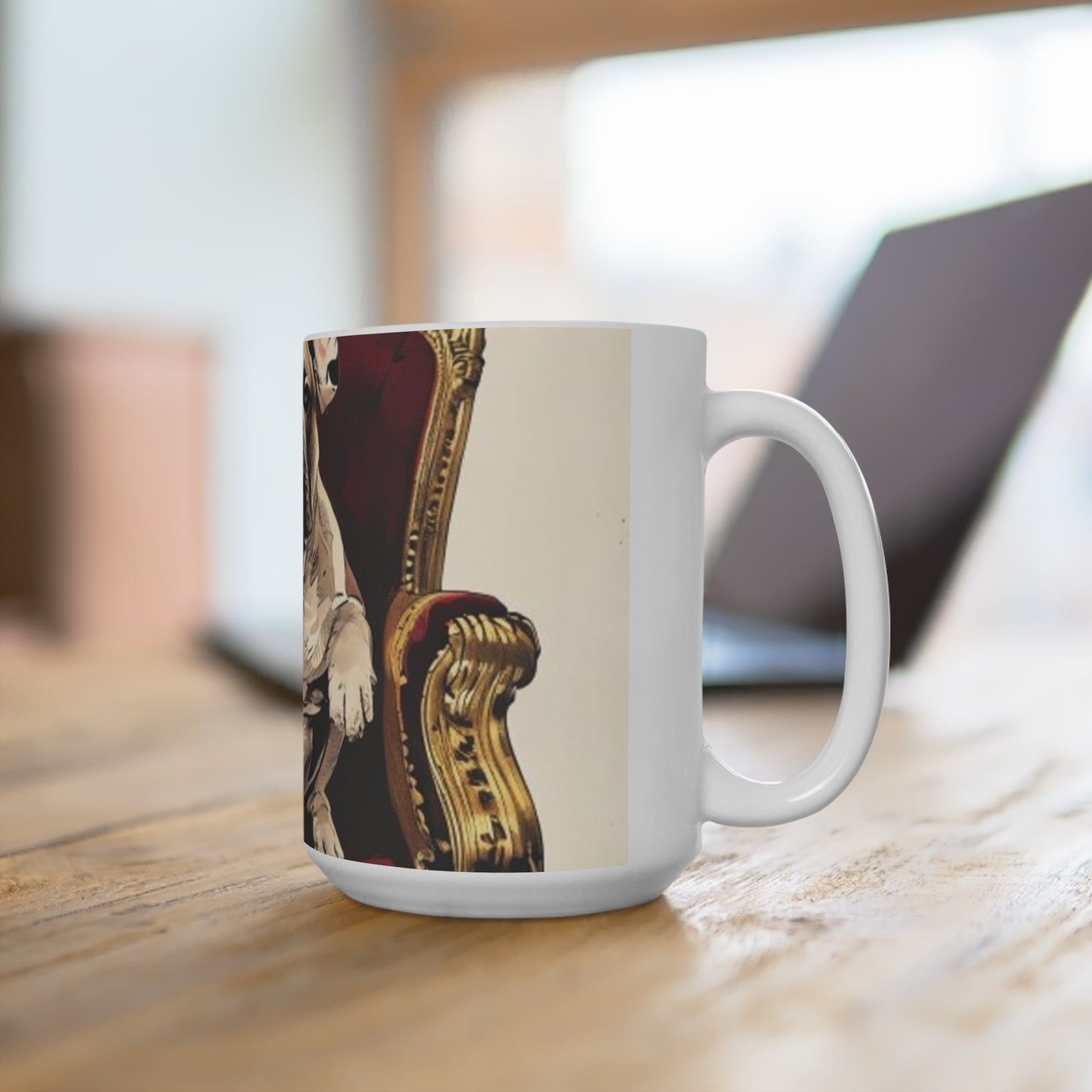 Custom Pet Portrait 15Oz Ceramic Mug | Funny Pet Gift