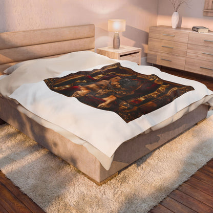 Custom Pet Portrait Fleece Blanket | Funny Pet Gift