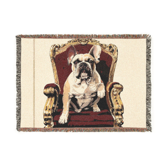 Custom Pet Portrait Woven Blanket | Funny Pet Gift