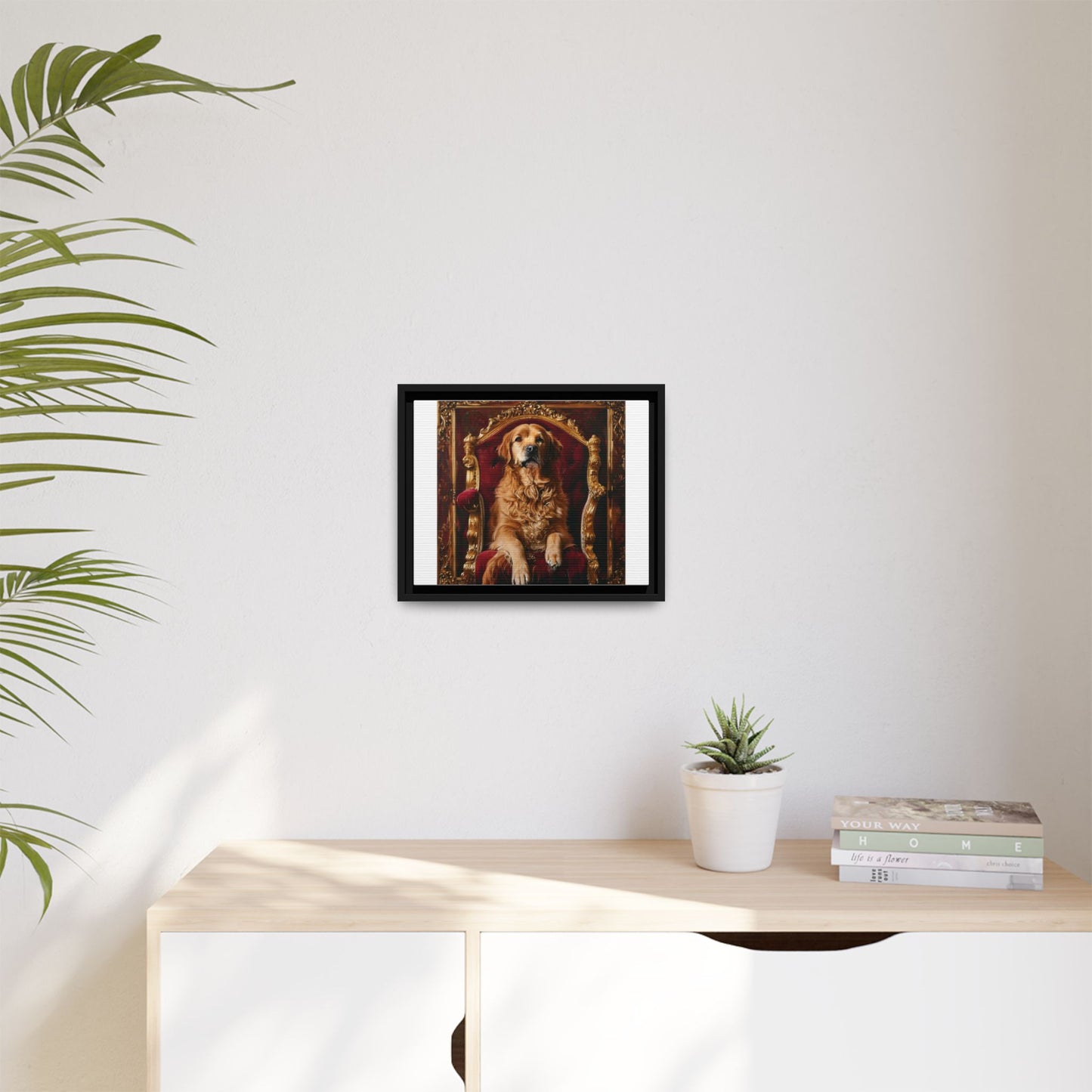 Custom Pet Portrait Framed Matte Canvas Print | Funny Pet Gift