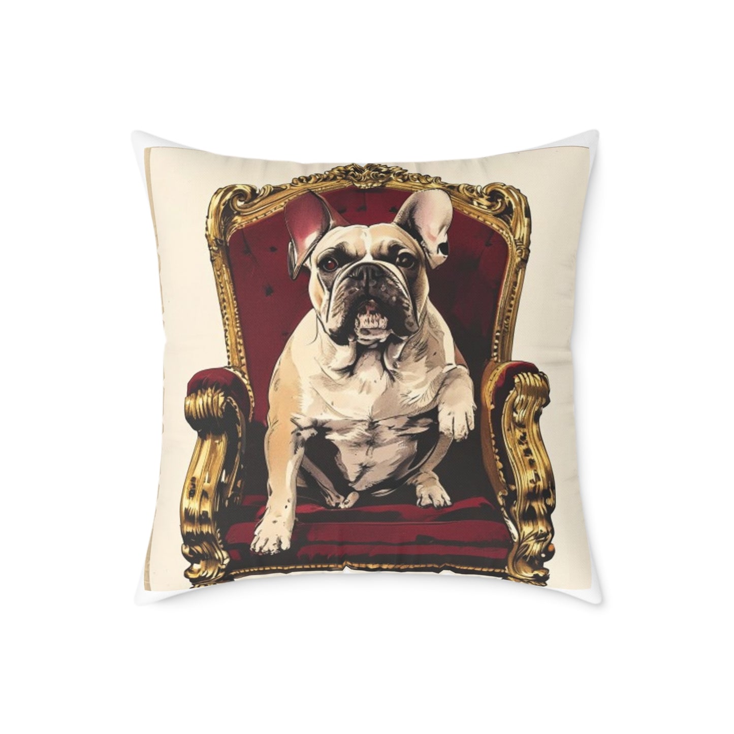 Custom Pet Portrait Square Canvas Pillow | Funny Pet Gift