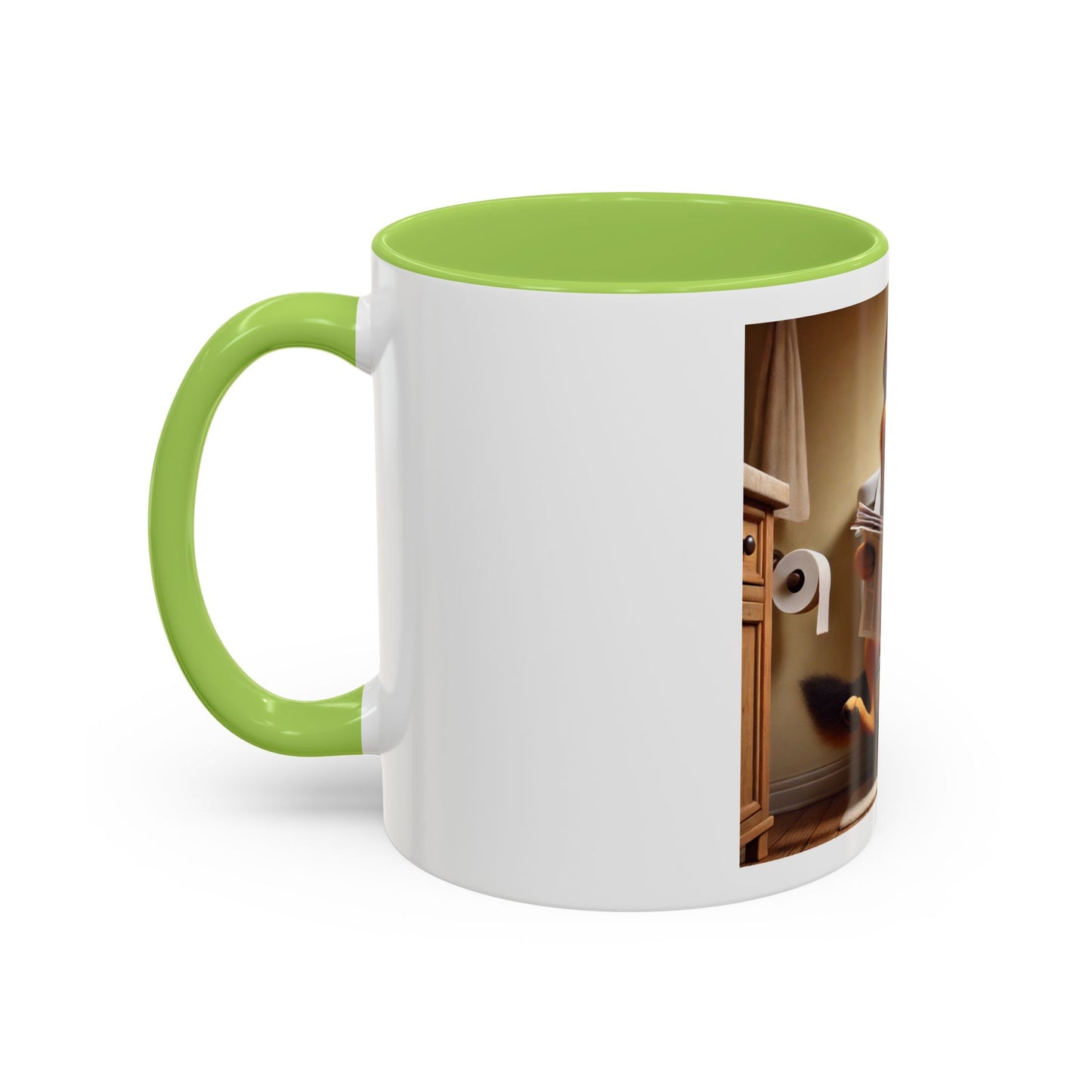 Funny German Shepherd Reading Newspaper Coffee Mug — Dog Lover Accent Mug