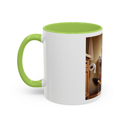 Funny German Shepherd Reading Newspaper Coffee Mug — Dog Lover Accent Mug