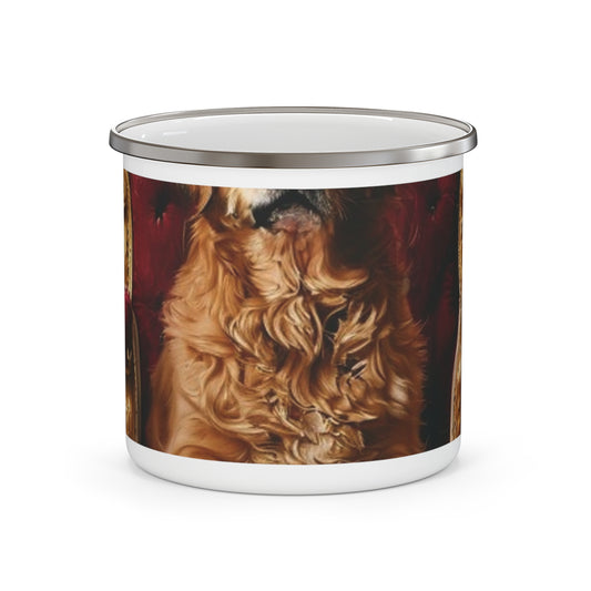Custom Pet Portrait Enamel Camping Mug | Funny Pet Gift