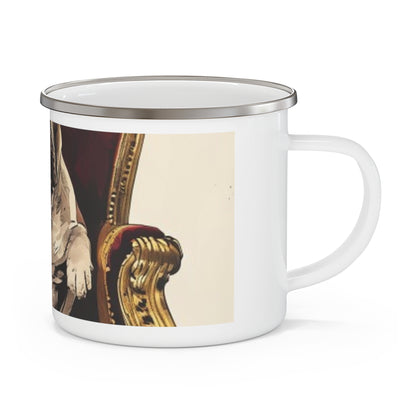 Custom Pet Portrait Enamel Camping Mug | Funny Pet Gift