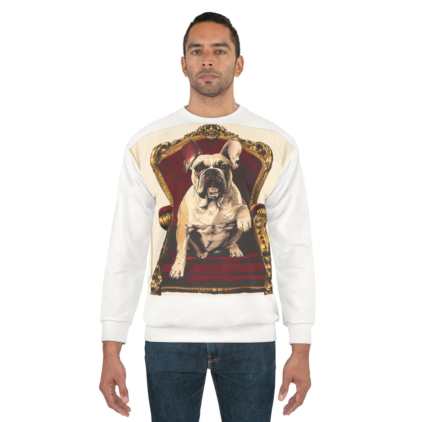 Custom Pet Portrait All-Over Print Sweatshirt | Funny Pet Gift