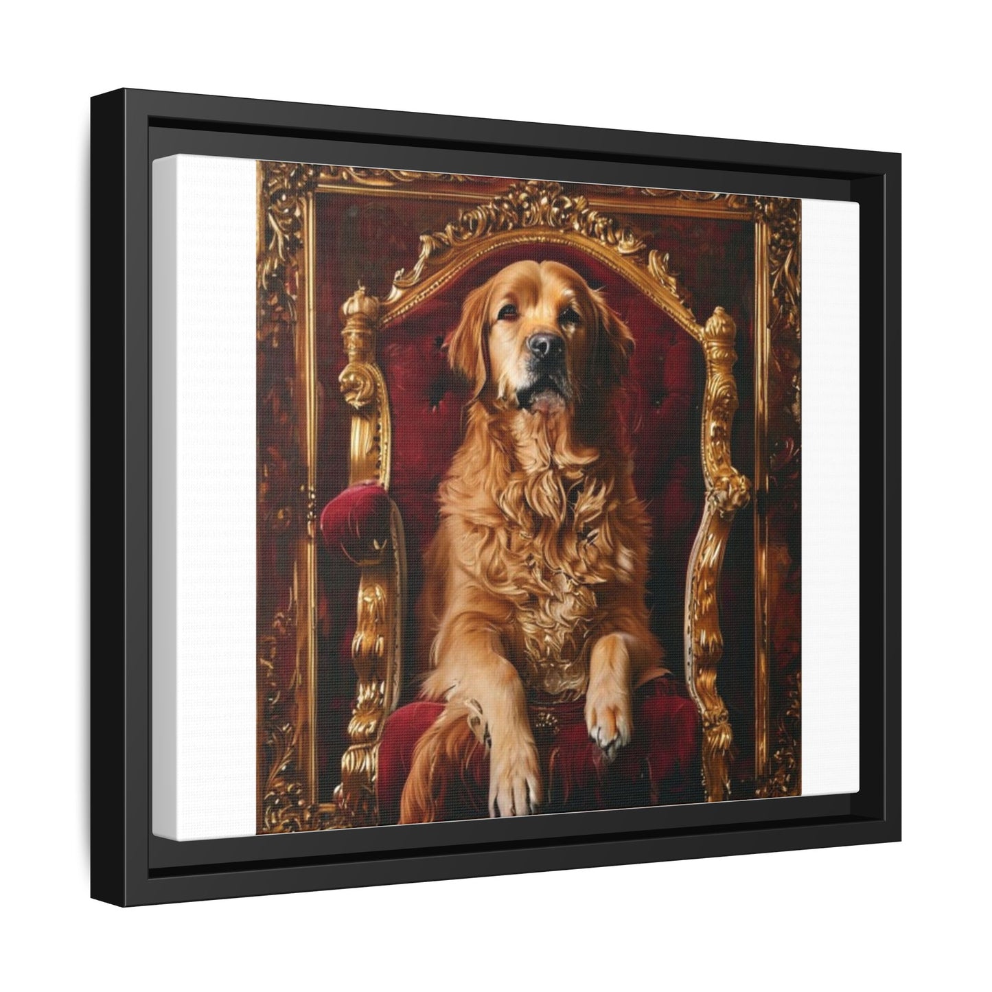 Custom Pet Portrait Framed Matte Canvas Print | Funny Pet Gift