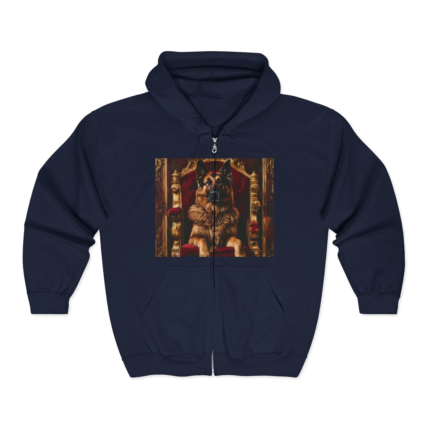 Custom Pet Portrait Unisex Zip-Up Hoodie | Funny Pet Gift