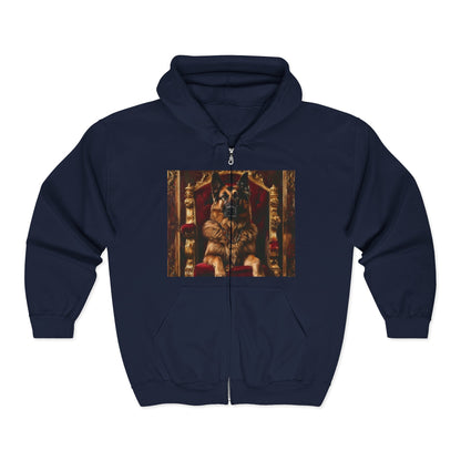 Custom Pet Portrait Unisex Zip-Up Hoodie | Funny Pet Gift