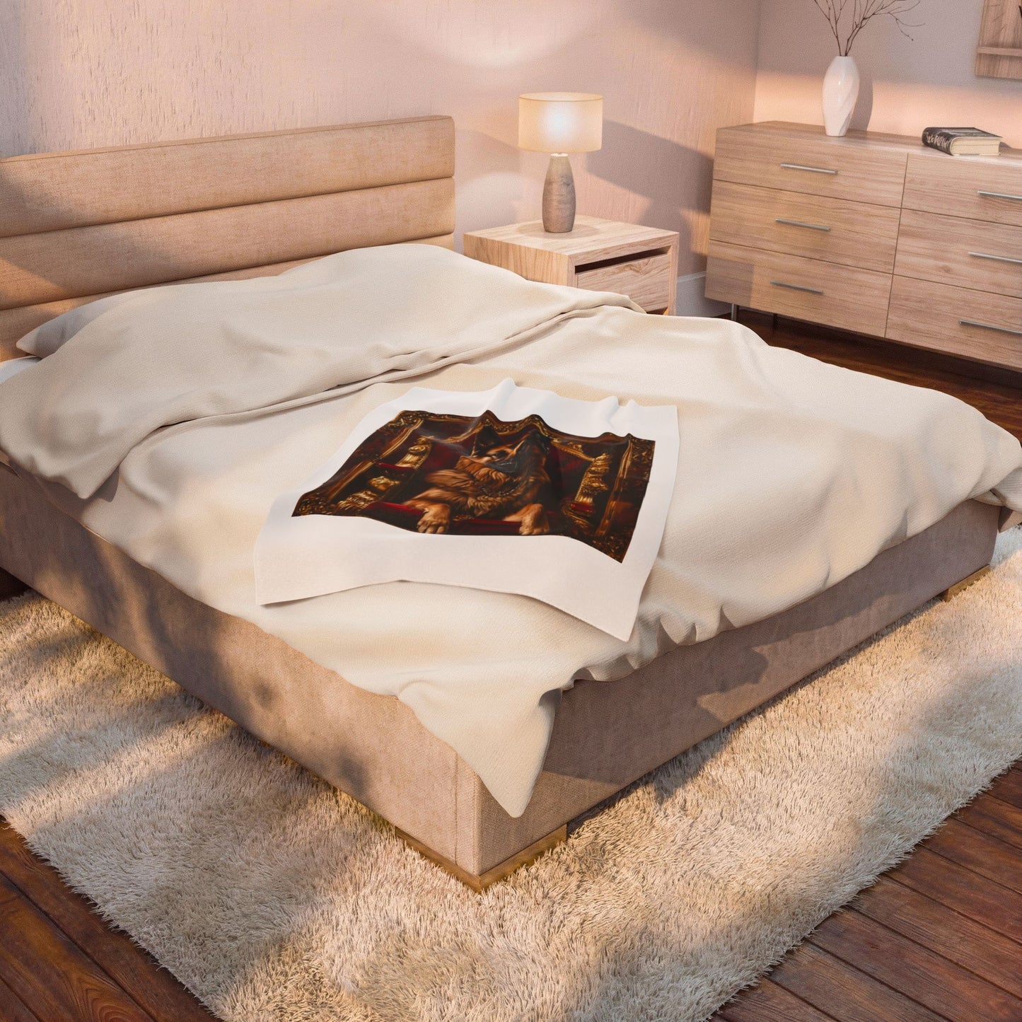 Custom Pet Portrait Fleece Blanket | Funny Pet Gift