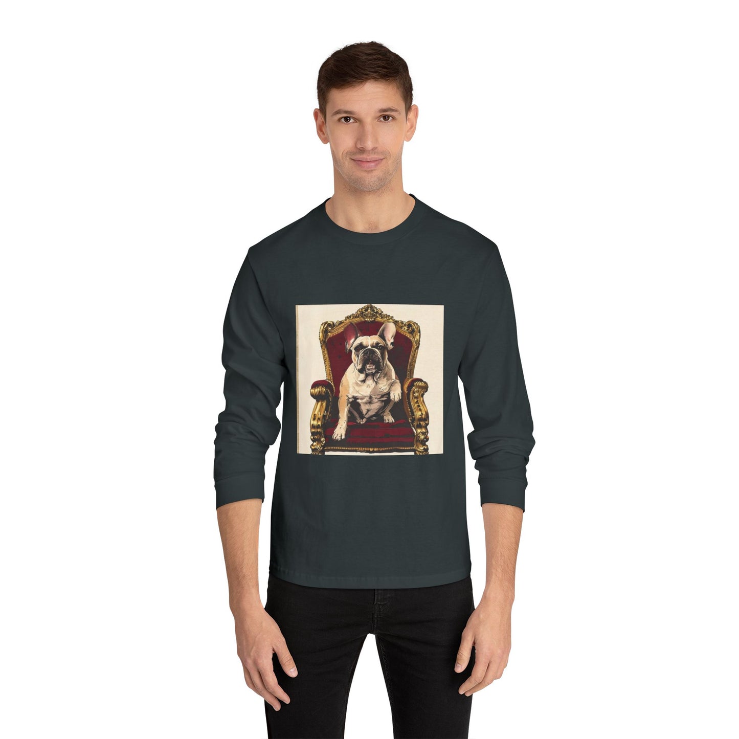 Custom Pet Portrait Unisex Long Sleeve T-Shirt | Funny Pet Gift