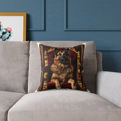 Custom Pet Portrait Square Canvas Pillow | Funny Pet Gift
