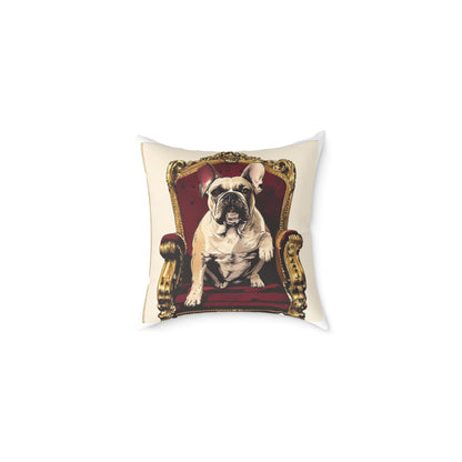 Custom Pet Portrait Square Canvas Pillow | Funny Pet Gift