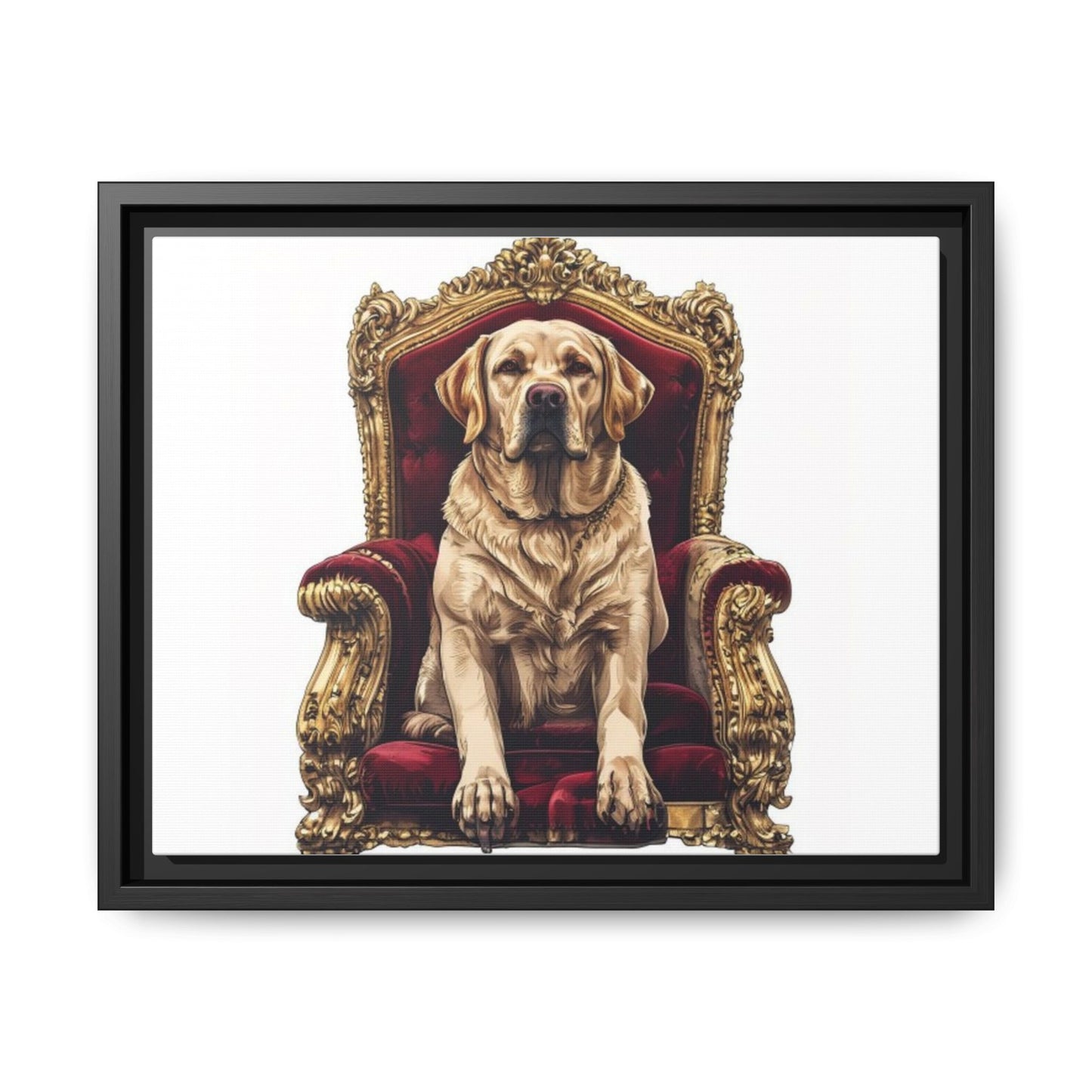 Custom Pet Portrait Framed Matte Canvas Print | Funny Pet Gift
