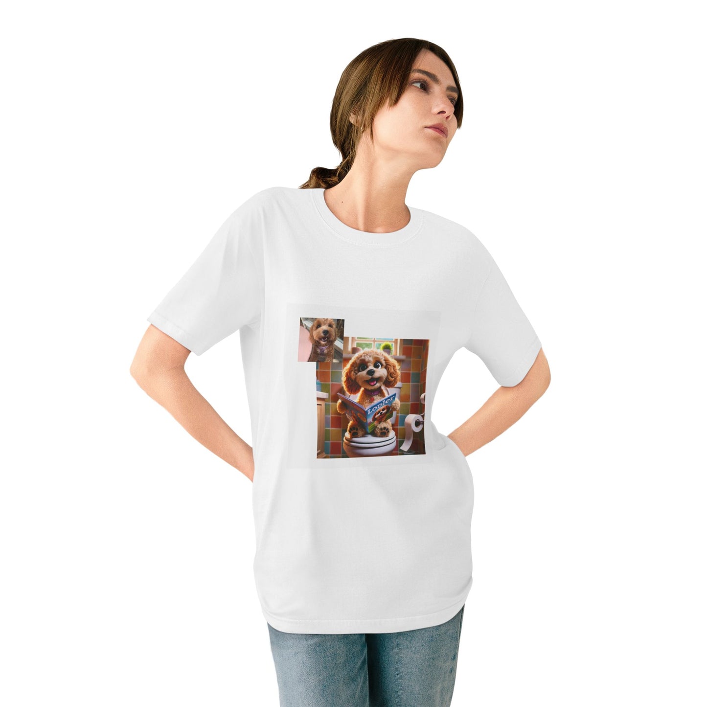 Custom Pet Portrait Organic Unisex T-Shirt | Funny Pet Gift