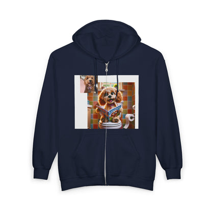 Custom Pet Portrait Unisex Zip-Up Hoodie | Funny Pet Gift
