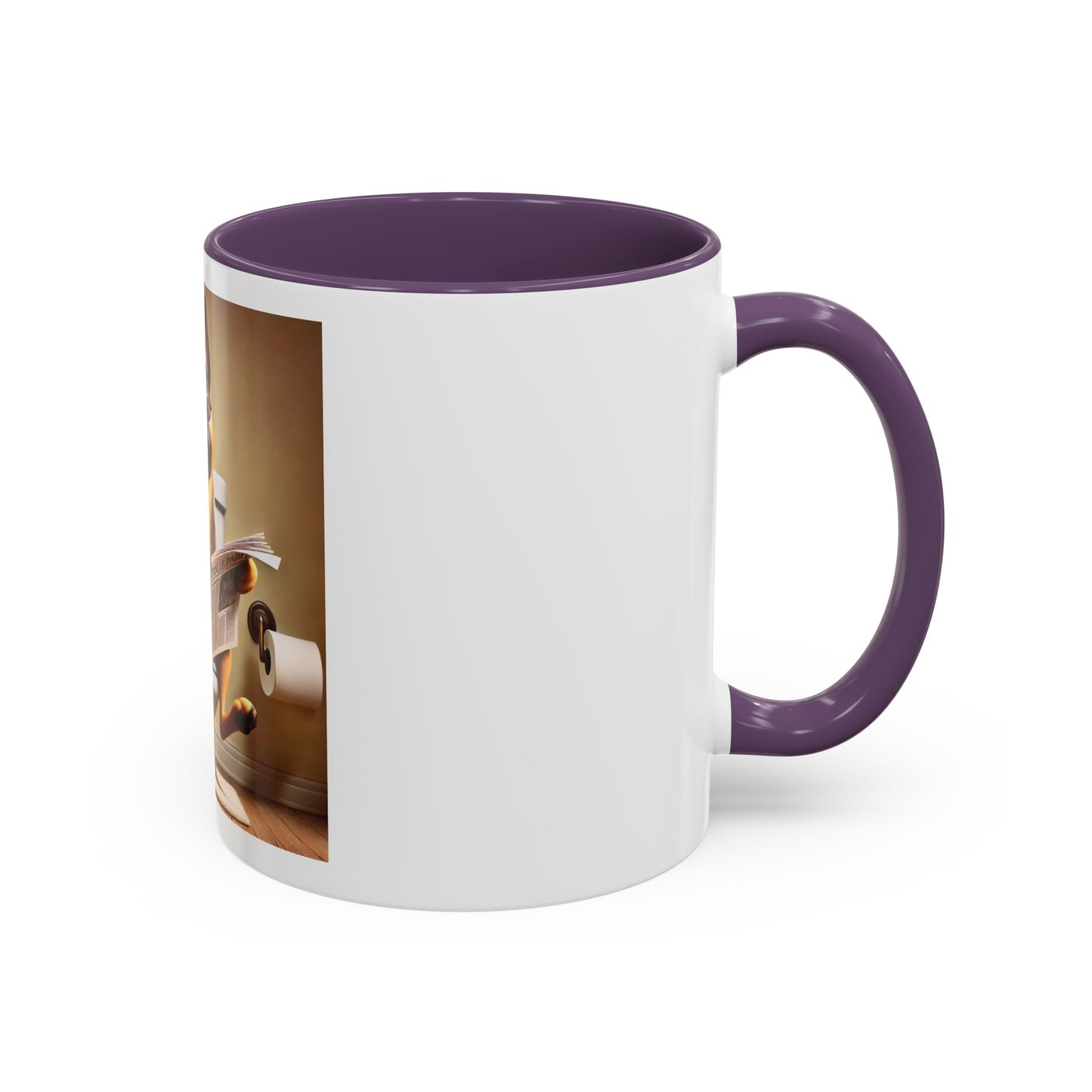 Funny German Shepherd Reading Newspaper Coffee Mug — Dog Lover Accent Mug