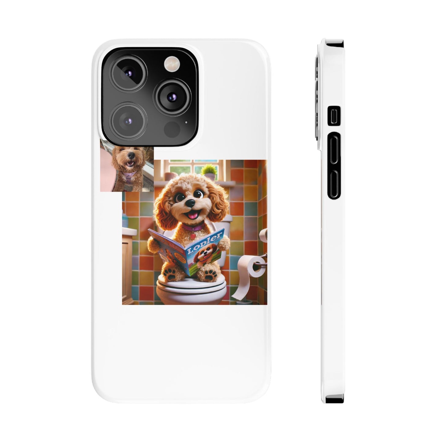 Custom Pet Portrait Slim Phone Case | Funny Pet Gift