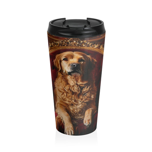 Custom Pet Portrait Stainless Steel Travel Mug | Funny Pet Gift