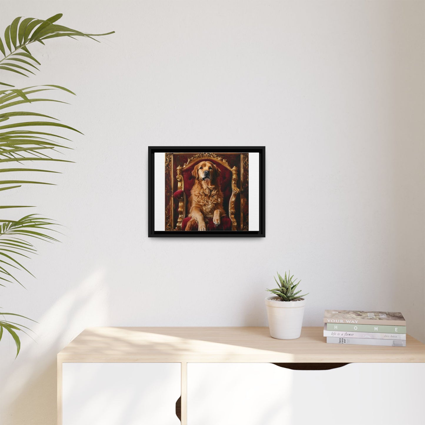 Custom Pet Portrait Framed Matte Canvas Print | Funny Pet Gift