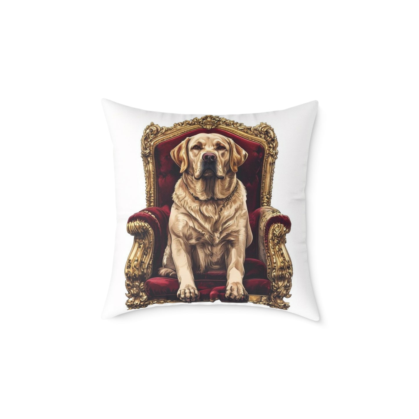Custom Pet Portrait Square Canvas Pillow | Funny Pet Gift