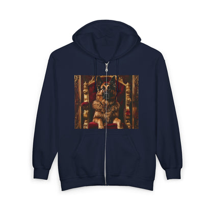 Custom Pet Portrait Unisex Zip-Up Hoodie | Funny Pet Gift