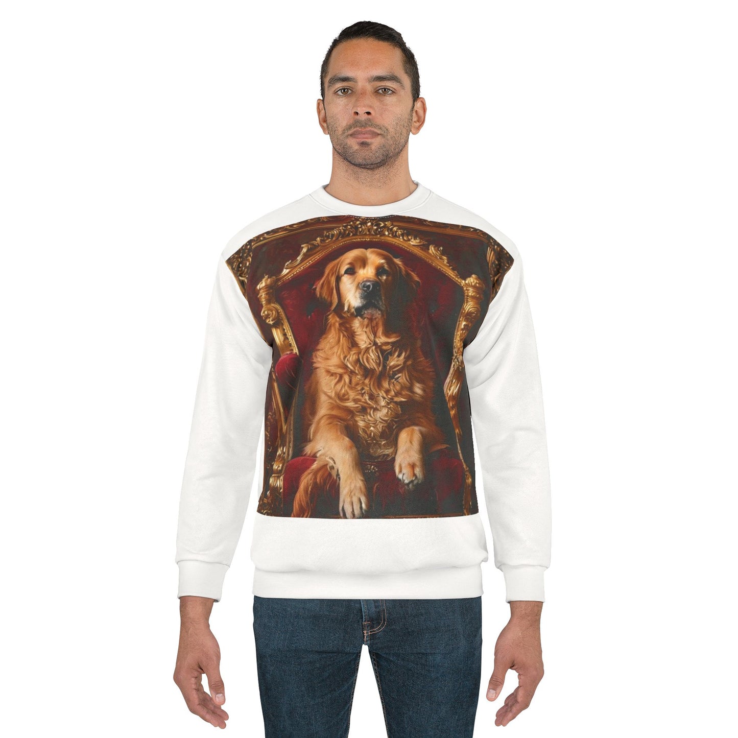 Custom Pet Portrait All-Over Print Sweatshirt | Funny Pet Gift