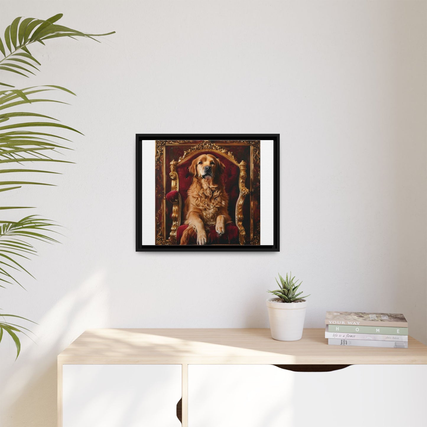 Custom Pet Portrait Framed Matte Canvas Print | Funny Pet Gift