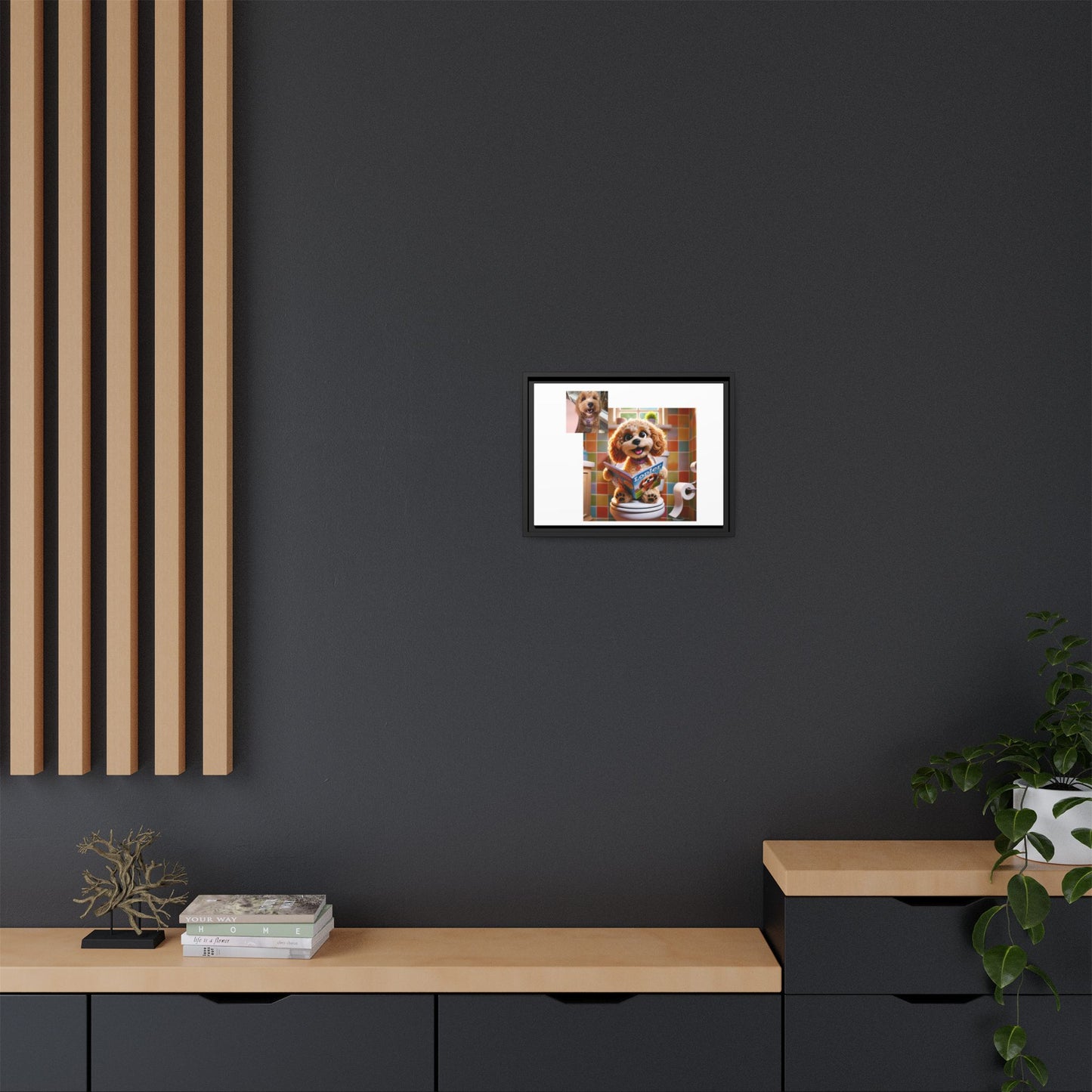 Custom Pet Portrait Framed Matte Canvas Print | Funny Pet Gift