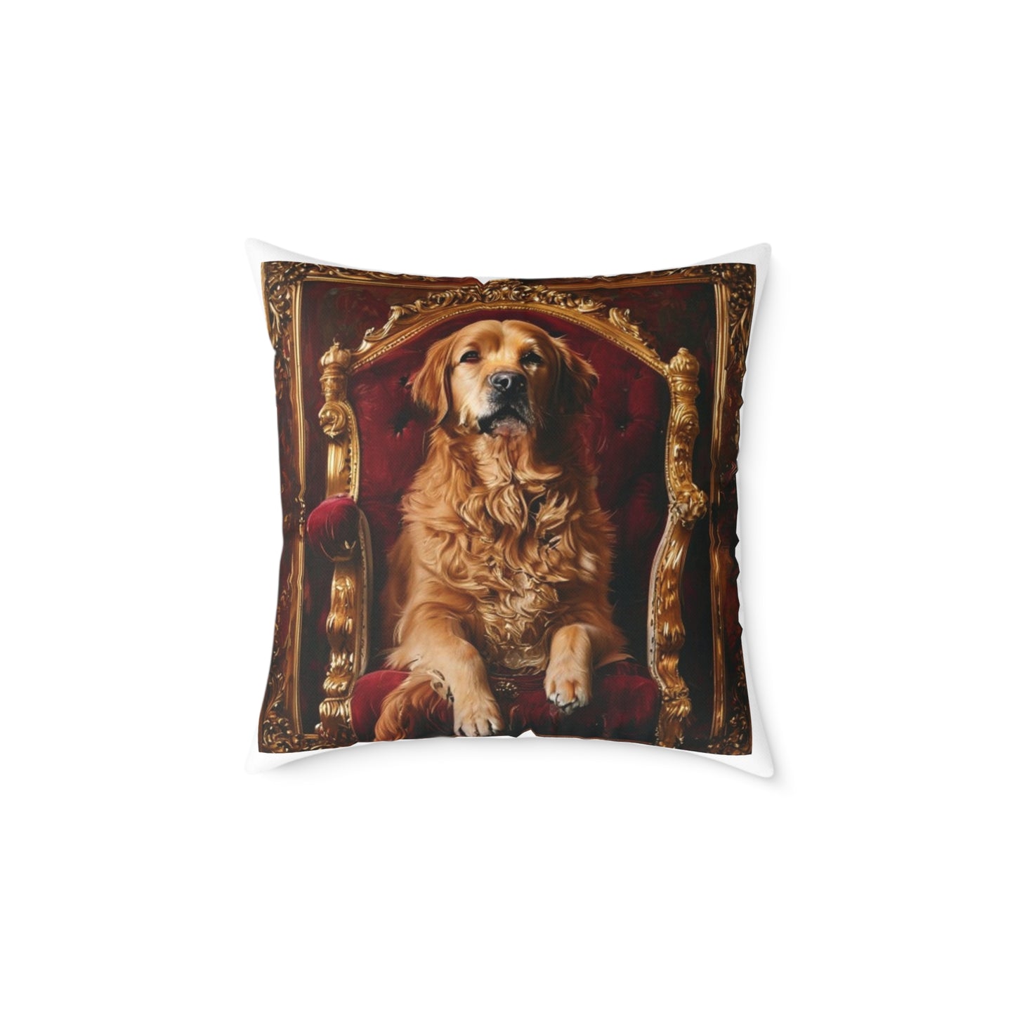 Custom Pet Portrait Square Canvas Pillow | Funny Pet Gift