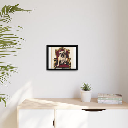Custom Pet Portrait Framed Matte Canvas Print | Funny Pet Gift