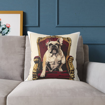 Custom Pet Portrait Square Canvas Pillow | Funny Pet Gift
