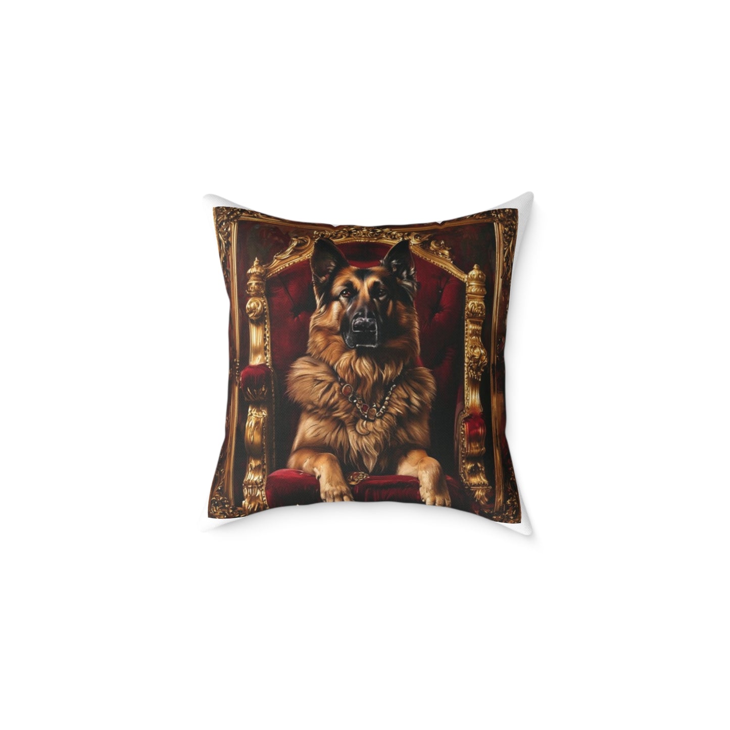 Custom Pet Portrait Square Canvas Pillow | Funny Pet Gift