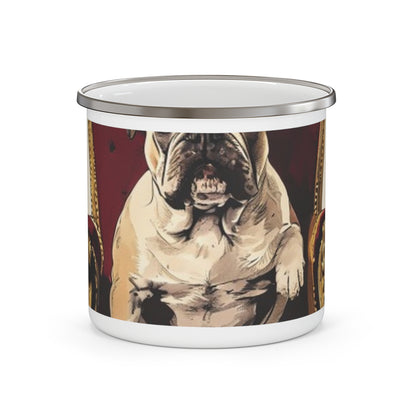 Custom Pet Portrait Enamel Camping Mug | Funny Pet Gift
