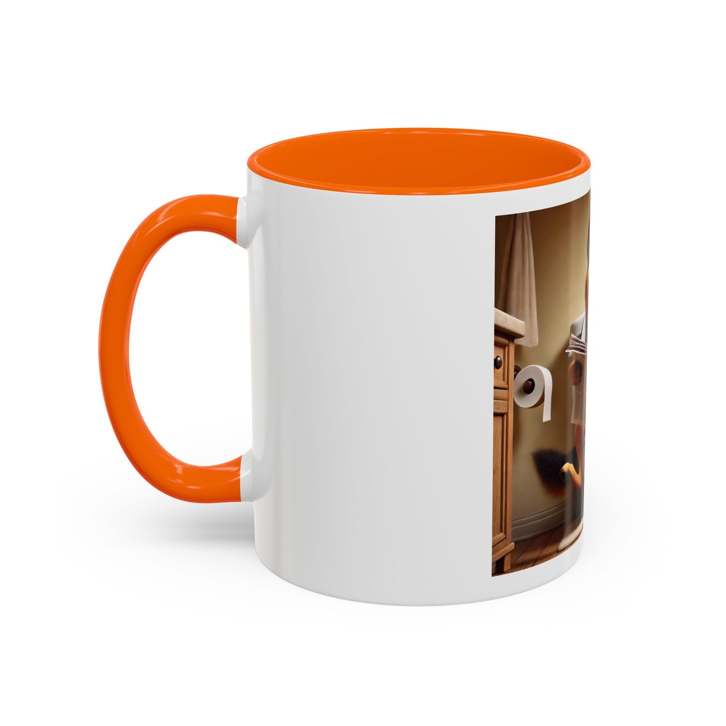 Funny German Shepherd Reading Newspaper Coffee Mug — Dog Lover Accent Mug