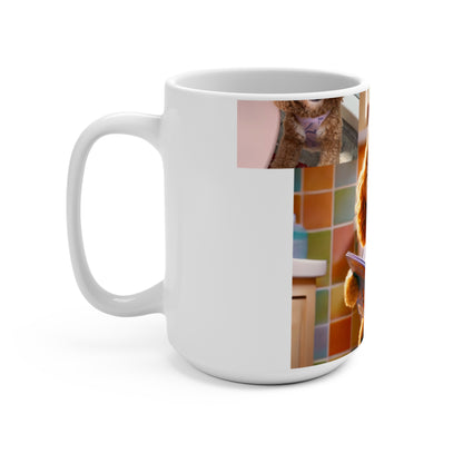 Custom Pet Portrait 15Oz Ceramic Mug | Funny Pet Gift