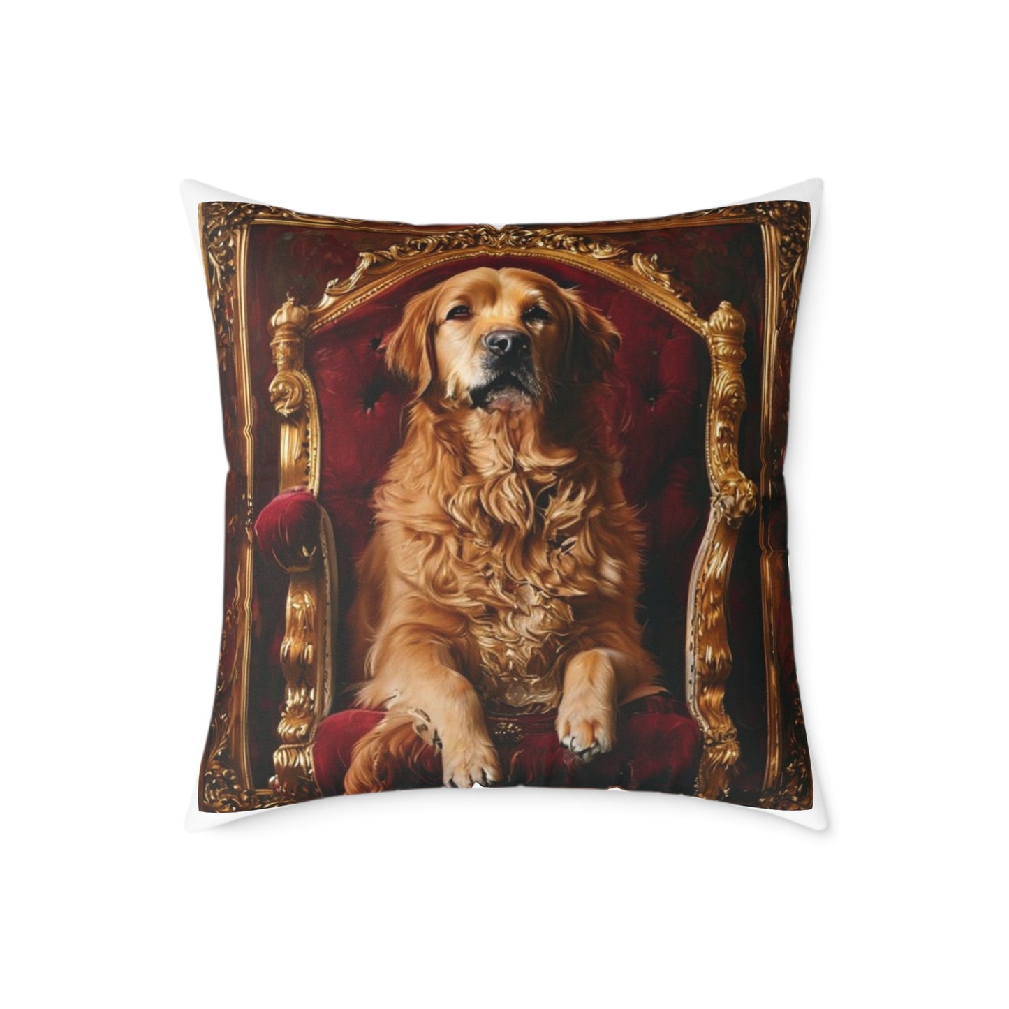 Custom Pet Portrait Square Canvas Pillow | Funny Pet Gift
