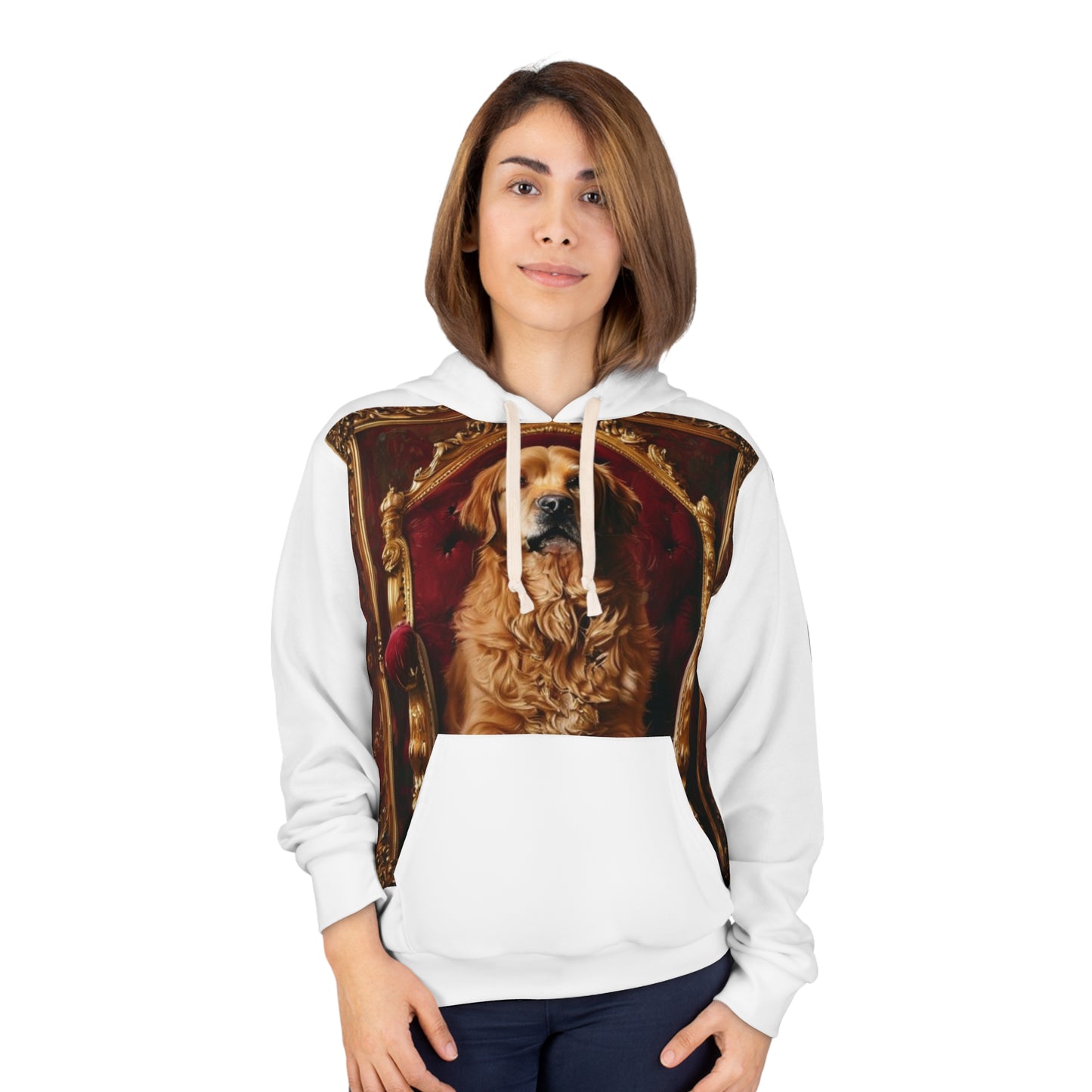 Custom Pet Portrait All-Over Print Pullover Hoodie | Funny Pet Gift